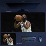 James Harden Clippers Desk Mat for Fans of Beard-Era Greatness