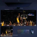 Kobe Bryant Mamba Mentality Mouse Pad showing a clutch jump shot in a live game with desk mat and mouse pad size display