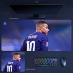 Kylian Mbappe France 2018 World Cup Mouse Pad showing Mbappe from the back in France's No 10 shirt with a sharp over-the-shoulder glance
