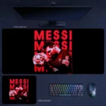 Messi Barcelona Tribute Mouse Pad with bold Messi poster-style artwork