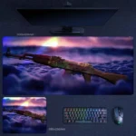 CS2 Signature Weapons Desk Mat with sunset AK artwork for players who want dreamlike weapon visuals and a softer but iconic FPS desk setup