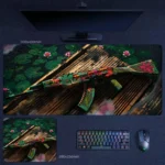 CS2 Signature Weapons Desk Mat with floral rifle artwork for players who want artistic weapon skin style and a more expressive collector desk setup