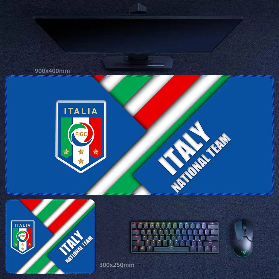 Italy National Team Desk Mat Modern Layout Italy national team football desk mat with modern blue graphic layout and text design for contemporary fan setups