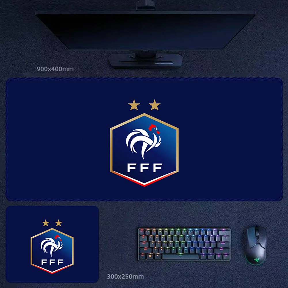 France Football Desk Mat for Clean Fan Spaces France national team football desk mat with blue minimalist crest design for clean and versatile fan setups