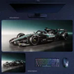 Mercedes No. 63 display artwork desk mat for collector-style setups and fans who value presentation as much as racing theme