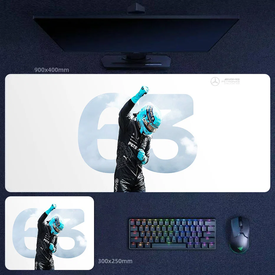 George Russell No. 63 Tribute Artwork Desk Mat George Russell No. 63 tribute artwork desk mat for fans who want stronger driver identity and a more personal Formula 1 setup