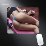 Thong booty girl desk pad with personal power workout vibe