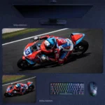 Valentin Debise riding the ZXMOTO 820RR-RS in an aggressive Portugal race turn, showing sharper speed, stronger lean angle, and fierce WorldSSP track energy