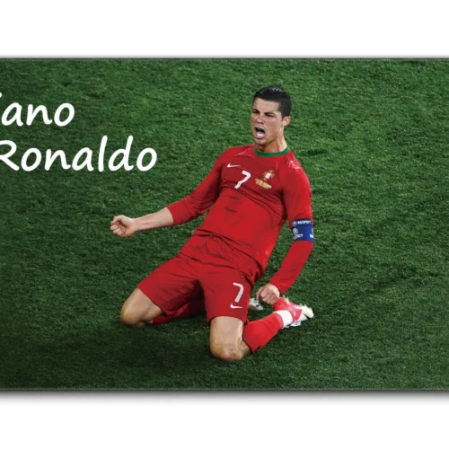 Cristiano Ronaldo Mouse Pad 900x400 Desk Mat Cristiano Ronaldo Mouse Pad featuring his 2012 Portugal vs Netherlands goal celebration in a 900 × 400 mm desk mat size