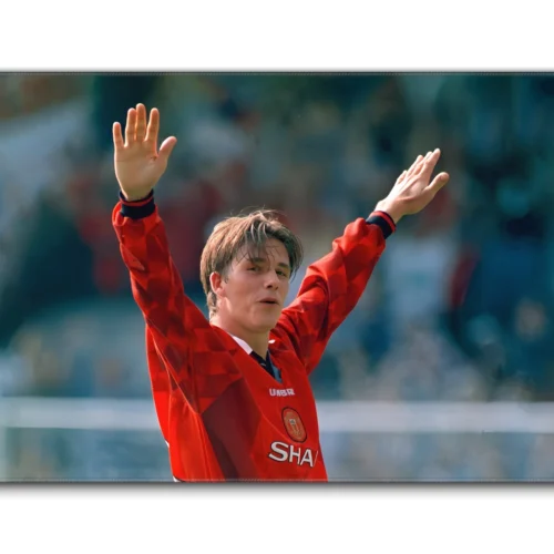 David Beckham tribute desk mat in 900 × 400 mm size for football fan desk setups