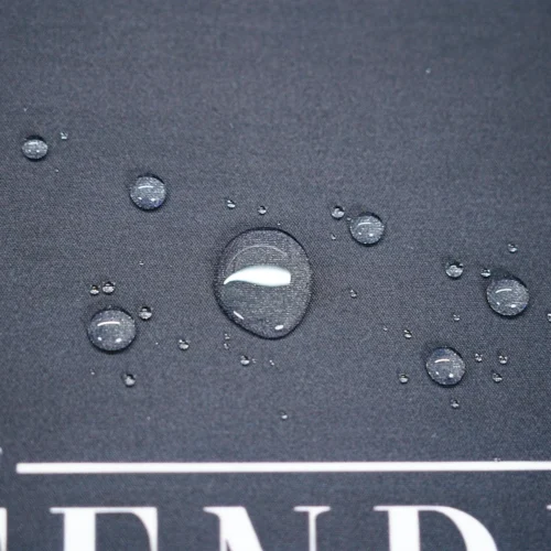 James Harden Desk Mat Spill Resistant Surface Water droplets bead on the James Harden desk mat surface to show spill-resistant fabric that helps protect the printed design