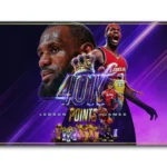 LeBron James 40K Points Desk Mat
