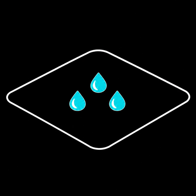 AiryPad icon showing water droplets on a mouse pad to represent a spill-resistant surface.