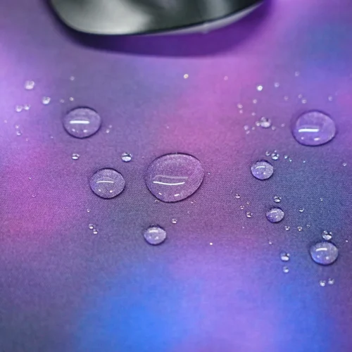 Stephen Curry Spill-Resistant Mouse Pad Surface Water drops sitting on the spill-resistant Stephen Curry mouse pad surface