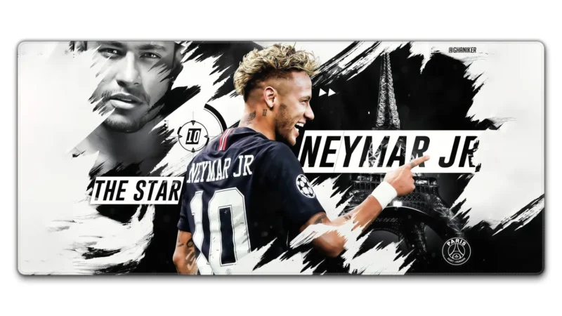 Neymar Jr Soccer Tribute Mouse Pad