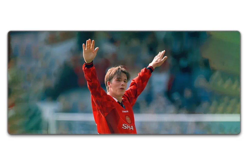 David Beckham football desk mat in 35.4 x 15.7 in / 90 x 40 cm size