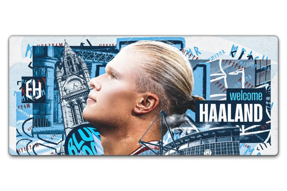 Haaland Man City Welcome Desk Mat