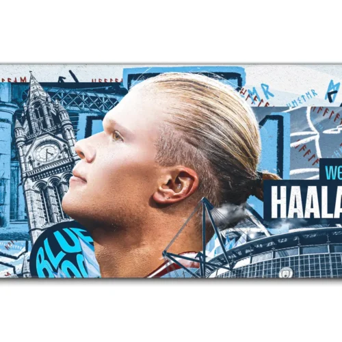Haaland Man City Welcome Desk Mat