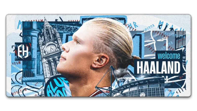 Haaland Man City Welcome Desk Mat