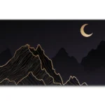 Crescent Moon Mountain Landscape Mouse Pad & Desk Mat, 4mm
