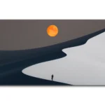 Orange Moon Desert Walker Mouse Pad & Desk Mat, 4mm