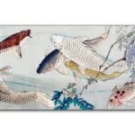 Wisteria Koi Fish Mouse Pad & Desk Mat, 4mm